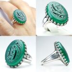 انگشتر عقیق سبز حکاکی یا زینب مددی