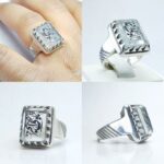 انگشتر در نجف اصلی چهارگوش حکاکی یا علی اکبر