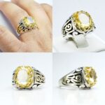 انگشتر سیترین طلایی اصلی