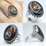 انگشتر حدید اصلی حکاکی علی فاطمة