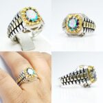 انگشتر توپاز هفت رنگ