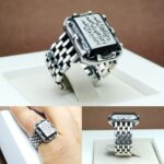 انگشتر حدید اصلی چهارگوش