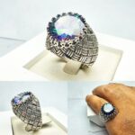 انگشتر توپاز هفت رنگ زیبا