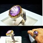 انگشتر آمیتیست فنسی تراش اصلی