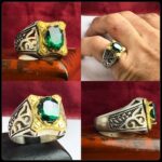 انگشتر توپاز سبز اصلی