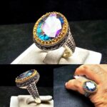 انگشتر توپاز هفت رنگ