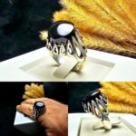 انگشتر عقیق یمنی مشکی