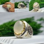 انگشتر عقیق یمنی شیری اصلی