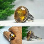 انگشتر سیترین طلایی اصلی