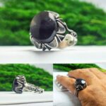 انگشتر عقیق یمنی مشکی اصلی