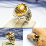 انگشتر سیترین طلایی اصلی