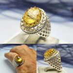 انگشتر سیترین طلایی اصلی