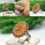 انگشتر عقیق یمنی اصلی حکاکی یا زینب