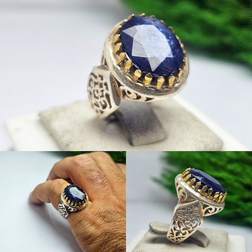 انگشتر یاقوت کبود اصلی انگشتر یاقوت کبود اصلی