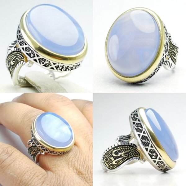 انگشتر عقیق یمنی کبود اصلی