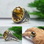 انگشتر سیترین طلایی اصلی