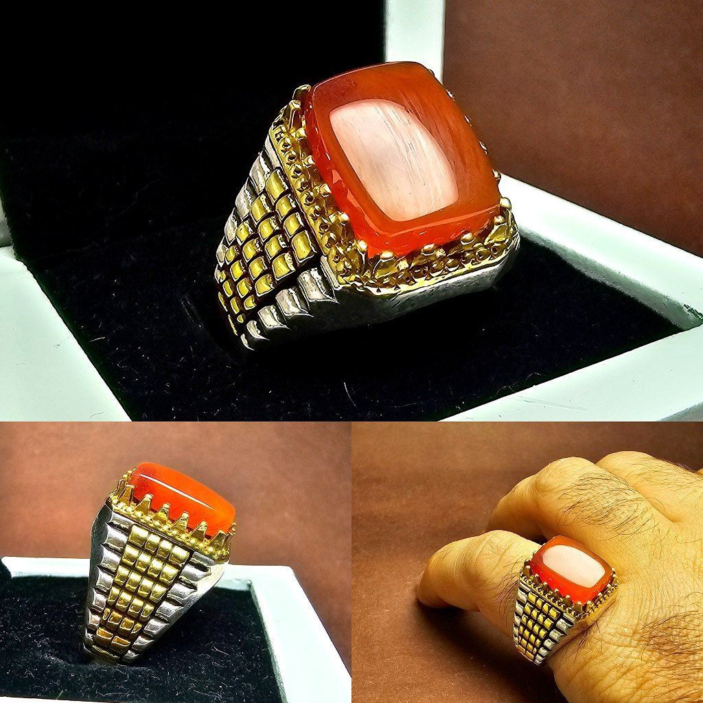 انگشتر عقیق قرمز یمنی اصلی انگشتر عقیق قرمز یمنی اصلی