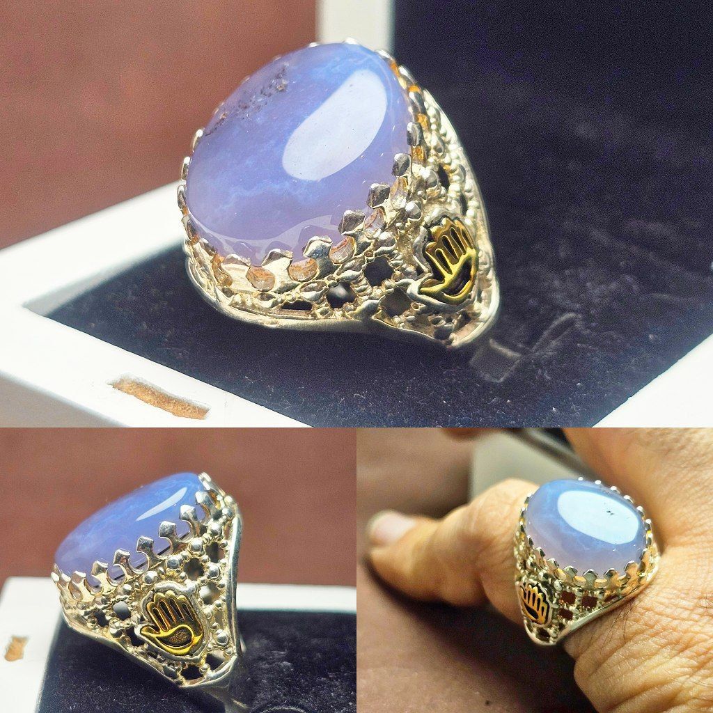 انگشتر عقیق یمنی کبود اصلی انگشتر عقیق یمنی کبود اصلی