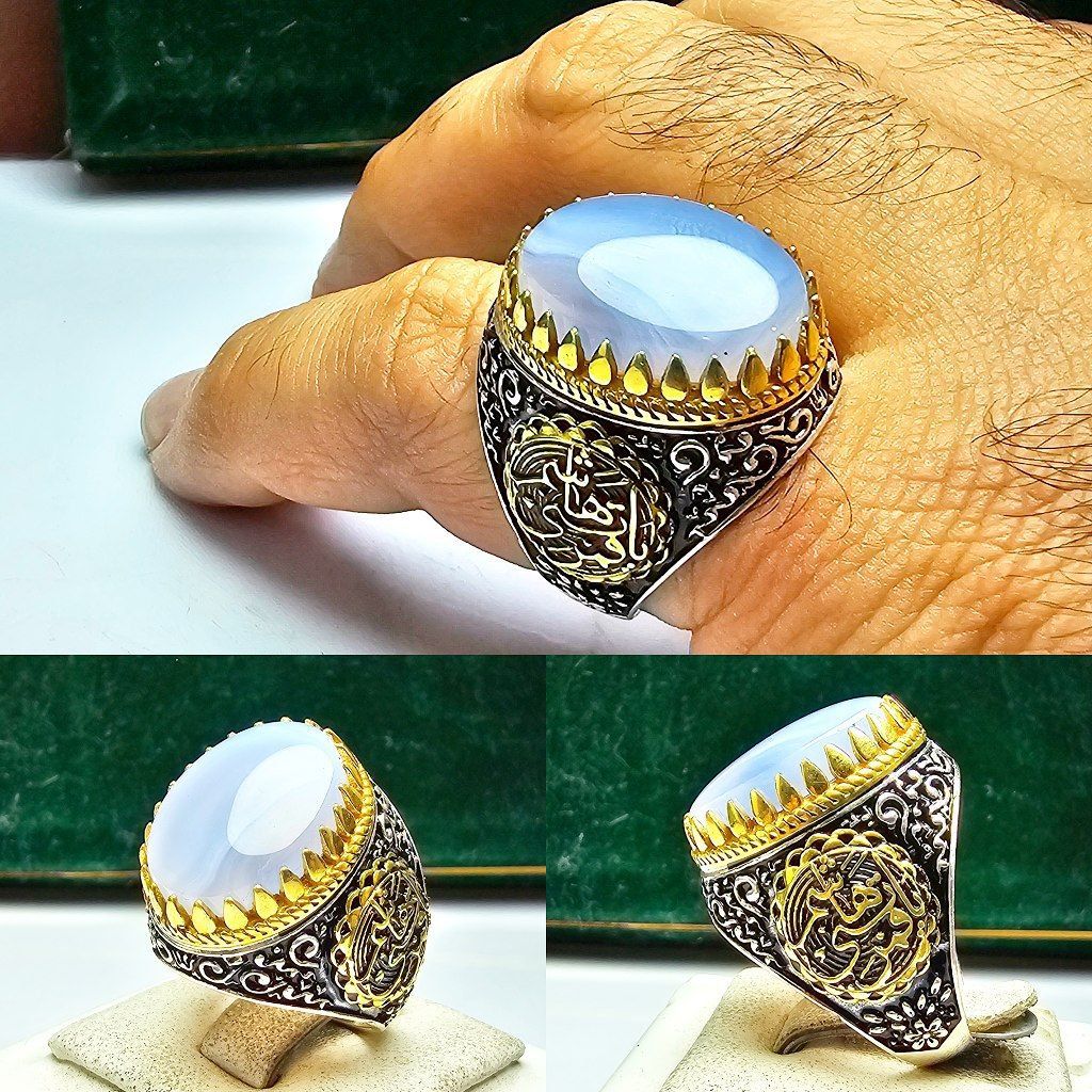 انگشتر عقیق یمنی کبود اصلی انگشتر عقیق یمنی کبود اصلی