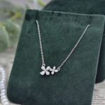 گردنبند نقره زنانه طرح فلاور کد 26028