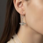 گوشواره نقره زنانه طرح فروهر کد 26129