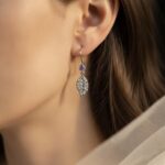 گوشواره نقره زنانه طرح برگ کد 26130