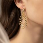 گوشواره نقره زنانه جواهری کد 26156