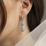 گوشواره نقره زنانه جواهری کد 26133