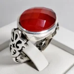 انگشتر گارنت حرز امام جواد (ع) کار استاد پرچمی (پدر) - Image 2