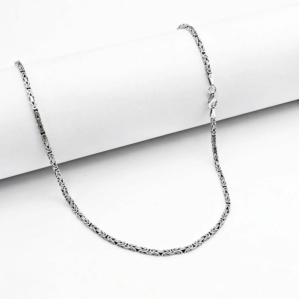 kral-men-chain زنجیر نقره مردانه کرال کد 25893 - تصویر 1